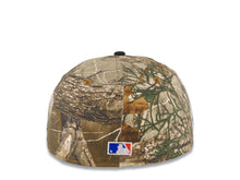 Load image into Gallery viewer, San Diego Padres New Era MLB 59FIFTY 5950 Fitted Cap Hat Real Tree Edge Crown Black Visor White/Black Logo 1998 World Series Side Patch Gray UV