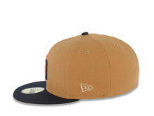 Load image into Gallery viewer, San Diego Padres New Era MLB 59FIFTY 5950 Fitted Cap Hat Light Brown Crown Navy Blue Visor Orange/Navy Blue Logo Gray UV