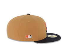 Load image into Gallery viewer, San Diego Padres New Era MLB 59FIFTY 5950 Fitted Cap Hat Light Brown Crown Navy Blue Visor Orange/Navy Blue Logo Gray UV