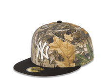 Load image into Gallery viewer, New York Yankees New Era MLB 59FIFTY 5950 Fitted Cap Hat Real Tree Edge Crown Black Visor White Logo Jackie Robinson 50th Anniversary Side Patch