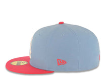 Load image into Gallery viewer, Chicago White Sox New Era MLB 59FIFTY 5950 Fitted Cap Hat Sky Blue Crown Pink Visor White Logo Mexico Flag Side Patch Gray UV