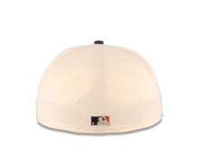 Load image into Gallery viewer, Arizona Diamondbacks New Era MLB 59FIFTY 5950 Fitted Cap Hat Cream Crown Black Visor Metallic Silver/Orange Snake Logo 2001 World Series Side Patch