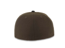 Load image into Gallery viewer, San Diego Padres New Era MLB 59FIFTY 5950 Fitted Cap Hat Brown Crown Black Visor Dark Orange/Brown Baseball Club Logo Batterman Batty Side Patch Green UV