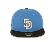 Load image into Gallery viewer, San Diego Padres New Era MLB 59FIFTY 5950 Fitted Cap Hat Royal Blue Crown Black Visor White/Black Logo 40th Anniversary Side Patch Pink UV