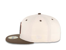 Load image into Gallery viewer, San Diego Padres New Era MLB 59FIFTY 5950 Fitted Cap Hat Cream Crown Brown Visor Brown/Orange Logo Batterman Batty Side Patch Green UV