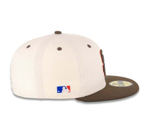 Load image into Gallery viewer, San Diego Padres New Era MLB 59FIFTY 5950 Fitted Cap Hat Cream Crown Brown Visor Brown/Orange Logo Batterman Batty Side Patch Green UV