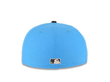 Load image into Gallery viewer, San Diego Padres New Era MLB 59FIFTY 5950 Fitted Cap Hat Blue Crown Black Visor White/Yellow Logo 1998 World Series Side Patch Gray UV