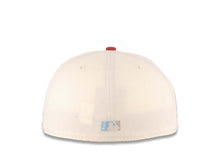 Load image into Gallery viewer, San Diego Padres New Era MLB 59FIFTY 5950 Fitted Cap Hat Cream Crown Maroon Visor Sky Blue/Maroon Logo 40th Anniversary Side Patch Sky Blue UV