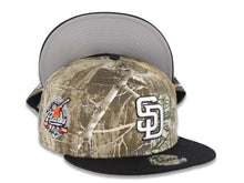 Load image into Gallery viewer, San Diego Padres New Era MLB 9FIFTY 950 Snapback Cap Hat Real Tree Edge Camo Crown Black Visor White/Black Logo 40th Anniversary Side Patch Gray UV