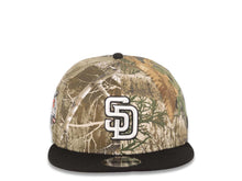 Load image into Gallery viewer, San Diego Padres New Era MLB 9FIFTY 950 Snapback Cap Hat Real Tree Edge Camo Crown Black Visor White/Black Logo 40th Anniversary Side Patch Gray UV