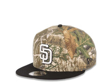 Load image into Gallery viewer, San Diego Padres New Era MLB 9FIFTY 950 Snapback Cap Hat Real Tree Edge Camo Crown Black Visor White/Black Logo 40th Anniversary Side Patch Gray UV
