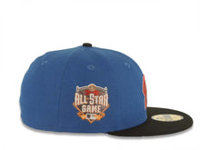 Load image into Gallery viewer, San Diego Padres New Era MLB 59FIFTY 5950 Fitted Cap Hat Blue Crown Black Visor Metallic Red/White P Script Logo 2016 All-Star Game Side Patch