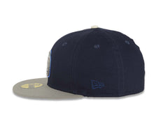 Load image into Gallery viewer, San Diego Padres New Era MLB 59FIFTY 5950 Fitted Cap Hat Navy Blue Crown Gray Visor Metallic Black/Blue Logo 2016 All-Star Game Side Patch Cream UV