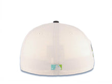 Load image into Gallery viewer, San Diego Padres New Era MLB 59FIFTY 5950 Fitted Cap Hat Cream Crown Red Visor Light Green P Script Logo 50th Anniversary Side Patch Gray UV