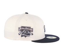 Load image into Gallery viewer, San Diego Padres New Era MLB 59FIFTY 5950 Fitted Cap Hat Cream Crown Navy Blue Visor Navy Swinging Friar Logo Jackie Robinson 50th Anniversary Side Patch