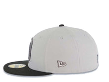 Load image into Gallery viewer, Mexico New Era 59FIFTY 5950 Fitted Cap Hat Gray Crown Black Visor White/Metallic Black Logo Mexico Flag Side Patch Gray UV