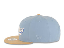 Load image into Gallery viewer, San Diego Padres New Era MLB 9FIFTY 950 Snapback Cap Hat Sky Blue Crown Khaki Visor Blue/White Script Logo 40th Anniversary Side Patch Pink UV