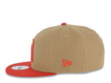 Load image into Gallery viewer, Mexico New Era WBC World Baseball Classic 9FIFTY 950 Snapback Cap Hat Khaki Crown Red Visor Team Color Logo Mexico Flag Side Patch Gray UV