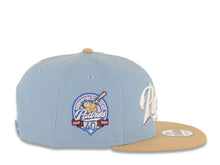 Load image into Gallery viewer, (Youth) San Diego Padres New Era MLB 9FIFTY 950 Kid Snapback Cap Hat Sky Blue Crown Khaki Visor White/Blue Logo 40th Anniversary Side Patch Pink UV