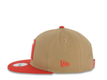 Load image into Gallery viewer, (Youth) Mexico New Era WBC World Baseball Classic 9FIFTY 950 Kid Snapback Cap Hat Khaki Crown Red Visor Team Color Logo Mexico Flag Side Patch
