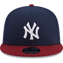 Load image into Gallery viewer, (Youth) New York Yankees New Era MLB 9FIFTY 950 Kid Snapback Cap Hat Navy Blue Crown Cardinal Visor White Logo (2-Tone Color Pack)