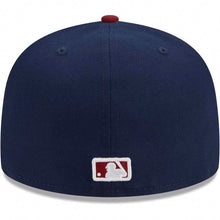 Load image into Gallery viewer, Los Angeles Dodgers New Era MLB 59FIFTY 5950 Fitted Cap Hat Navy Blue Crown Cardinal Visor White Logo (2-Tone Color Pack)