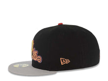 Load image into Gallery viewer, Pittsburgh Pirates New Era MLB 59FIFTY 5950 Fitted Cap Hat Black Crown Gray Visor Gold/Metallic Red Logo Reberto Clemente 21 Side Patch Red UV