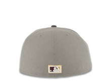 Load image into Gallery viewer, San Diego Padres New Era MLB 59FIFTY 5950 Fitted Cap Hat Gray Crown Dark Gray Visor Maroon/Yellow Swinging Friar Logo 25th Anniversary Side Patch
