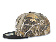 Load image into Gallery viewer, San Diego Padres New Era MLB 59FIFTY 5950 Fitted Cap Hat Real Tree Edge Camo Crown Black Visor Glow White Slam Script Logo Petco Park Side Patch