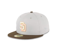 Load image into Gallery viewer, San Diego Padres New Era MLB 59FIFTY 5950 Fitted Cap Hat Gray Crown Brown Visor Glow White/Pink Logo Cathcing Friar Side Patch Pink UV