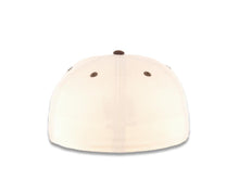 Load image into Gallery viewer, San Diego Padres New Era MLB 59FIFTY 5950 Fitted Cap Hat Cream Crown Brown Visor Brrown/Yellow Script/Text Logo Batterman Batty Side Patch Green UV