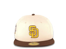 Load image into Gallery viewer, San Diego Padres New Era MLB 59FIFTY 5950 Fitted Cap Hat Cream Crown Dark Brown Visor Yellow/Dark Brown Logo 2016 All-Star Game Side Patch Green UV