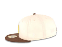 Load image into Gallery viewer, San Diego Padres New Era MLB 59FIFTY 5950 Fitted Cap Hat Cream Crown Dark Brown Visor Yellow/Dark Brown Logo 2016 All-Star Game Side Patch Green UV