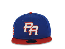 Load image into Gallery viewer, Puerto Rico New Era World Baseball Classic WBC 59FIFTY 5950 Fitted Cap Hat Royal Blue Crown Red Visor Cream/Red Logo Gray UV