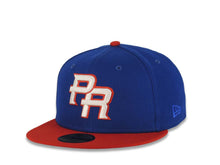 Load image into Gallery viewer, Puerto Rico New Era World Baseball Classic WBC 59FIFTY 5950 Fitted Cap Hat Royal Blue Crown Red Visor Cream/Red Logo Gray UV