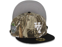 Load image into Gallery viewer, Los Angeles Dodgers New Era MLB 59FIFTY 5950 Fitted Cap Hat Real Tree Edge Como Crown Black Visor White Upside Down Logo 40th Anniversary Side Patch