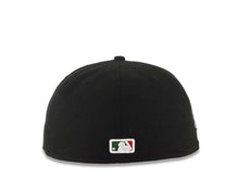 Load image into Gallery viewer, Los Angeles Dodgers New Era MLB 59FIFTY 5950 Fitted Cap Hat Black Crown/Visor Green/White/Red script Logo 100 Anniversary Side Patch Gray UV
