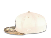 Load image into Gallery viewer, San Diego Padres New Era MLB 59FIFTY 5950 Fitted Cap Hat Cream Crown Real Tree Edge Visor Sky Blue California Map Logo 40th Anniversary Side Patch