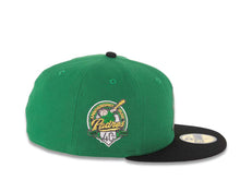 Load image into Gallery viewer, San Diego Padres New Era MLB 59FIFTY 5950 Fitted Cap Hat Green Crown Black Visor Metallic Green/Gold Waving Friar Logo 40th Anniversary Side Patch