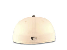 Load image into Gallery viewer, San Diego Padres New Era MLB 59FIFTY 5950 Fitted Cap Hat Cream Crown Red Visor Metallic Dark Gray/Red Logo Petco Park Side Patch Gray UV