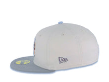 Load image into Gallery viewer, Minnesota Twins New Era MLB 59FIFTY 5950 Fitted Cap Hat Stone Crown Gray Visor Metallic Gray/Brown 2010 Inaugural Season Side Patch Sky Blue UV
