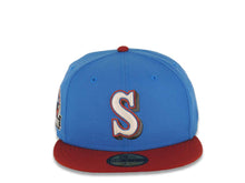 Load image into Gallery viewer, Seattle Mariners New Era MLB 59FIFTY 5950 Fitted Cap Hat Royal Blue Crown Red Visor Glow White/Metallic Red Logo 30th Anniversary Side Patch Gray UV