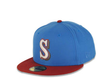 Load image into Gallery viewer, Seattle Mariners New Era MLB 59FIFTY 5950 Fitted Cap Hat Royal Blue Crown Red Visor Glow White/Metallic Red Logo 30th Anniversary Side Patch Gray UV