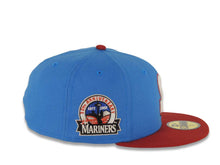 Load image into Gallery viewer, Seattle Mariners New Era MLB 59FIFTY 5950 Fitted Cap Hat Royal Blue Crown Red Visor Glow White/Metallic Red Logo 30th Anniversary Side Patch Gray UV