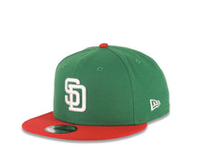 Load image into Gallery viewer, San Diego Padres New Era MLB 9FIFTY 950 Snapback Cap Hat Green Crown Red Visor White Logo 40th Anniversary Side Patch Gray UV
