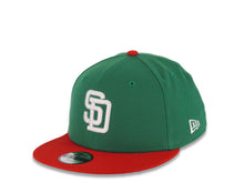 Load image into Gallery viewer, (Youth) San Diego Padres New Era MLB 9FIFTY 950 Kid Snapback Cap Hat Green Crown Red Visor White Logo 40th Anniversary Side Patch Gray UV