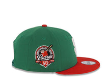 Load image into Gallery viewer, (Youth) San Diego Padres New Era MLB 9FIFTY 950 Kid Snapback Cap Hat Green Crown Red Visor White Logo 40th Anniversary Side Patch Gray UV