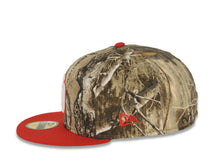 Load image into Gallery viewer, San Diego Padres New Era MLB 59FIFTY 5950 Fitted Cap Hat Real Tree Edge Crown Red Visor Glow White/Red Logo 1998 World Series Side Patch Green UV