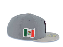 Load image into Gallery viewer, Mexico New Era 59FIFTY 5950 Fitted Cap Hat Gray Crown/Visor Red/Black/White Logo Mexico Flag Side Patch Red UV