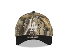 Load image into Gallery viewer, (Glow In The Dark) Los Angeles Dodgers New Era MLB 9FORTY 940 Adjustable A-Frame Cap Hat Real Tree Edge Camo Crown Black Visor White Logo Side Batty